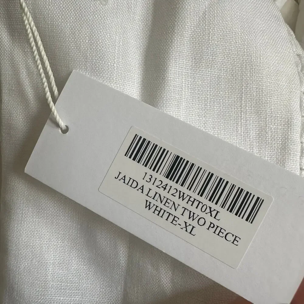 Reformation Jaida Linen Set White Size 12 NWT